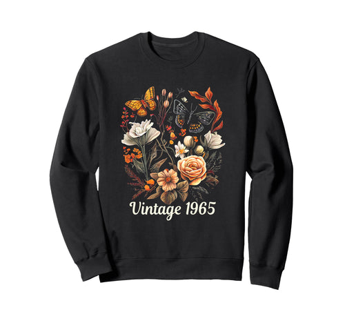 1965 Boho Rose Floral Flower Sweatshirt - Fun Novelty Design Men Women - T-Shirt, Sweatshirt, Hoodie