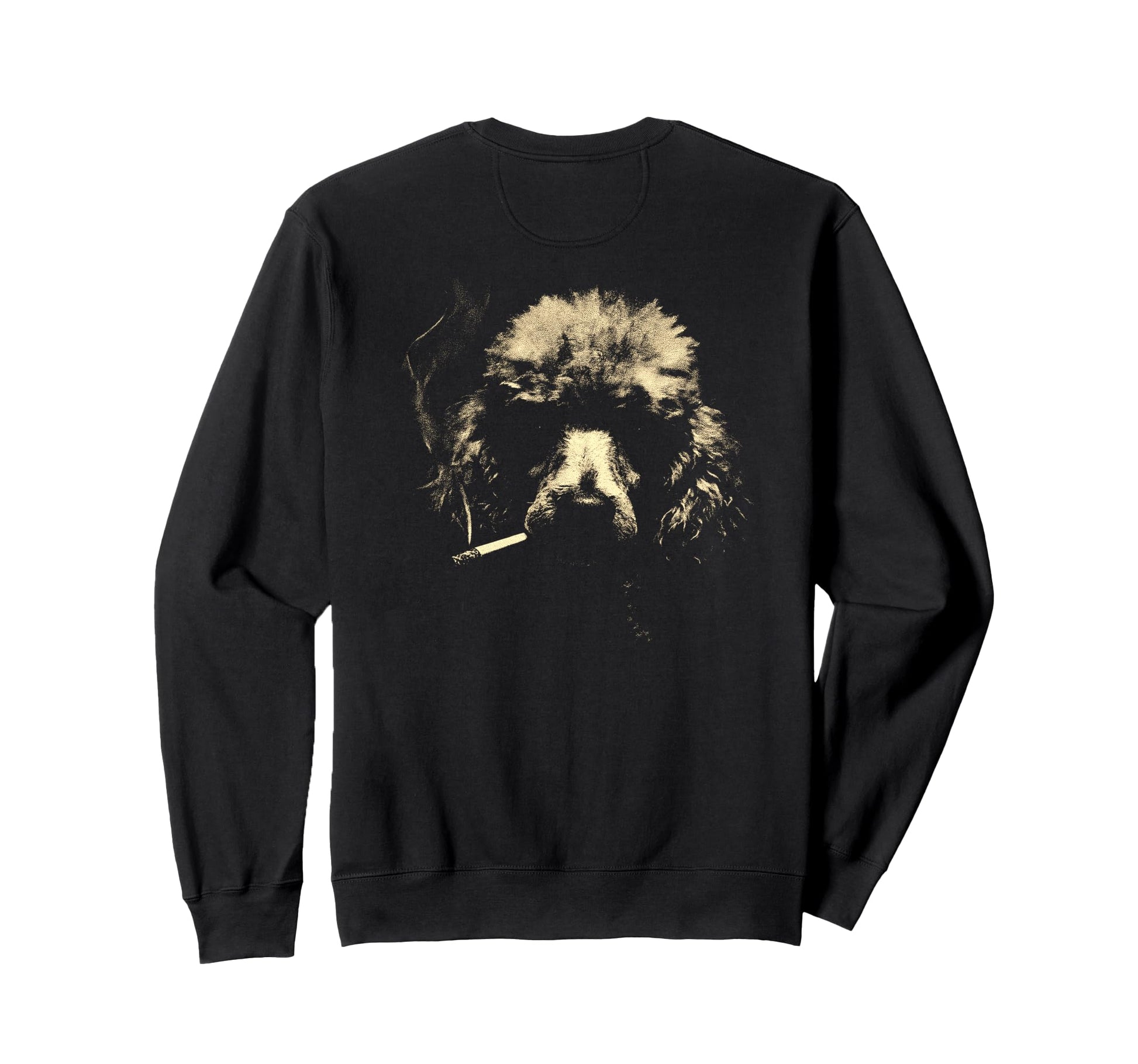 Poodle Smoking Cigarette Sweatshirt - Casual Everyday Wear Men Women - T-Shirt, Sweatshirt, Hoodie