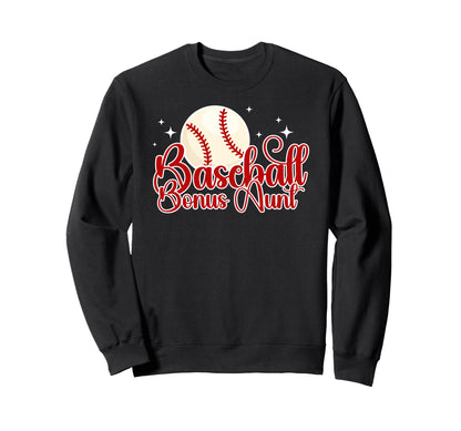 Baseball Bonus Aunt Baseball Player Sweatshirt - Aesthetic Graphic Unisex - T-Shirt, Sweatshirt, Hoodie