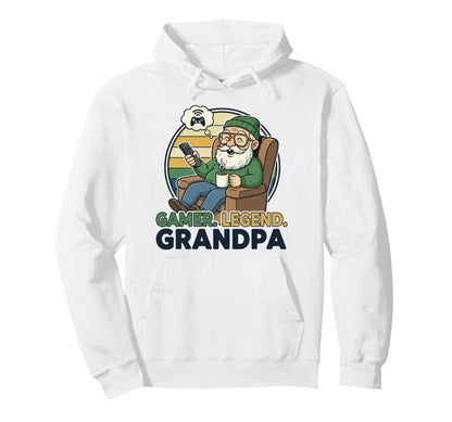 Funny Gamer Grandpa Gift Dad Daddy Hoodie - Minimalist Print Unisex - T-Shirt, Sweatshirt, Hoodie