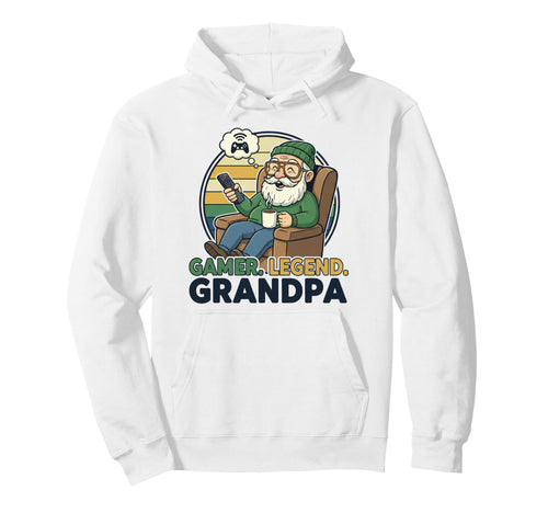 Funny Gamer Grandpa Gift Dad Daddy Hoodie - Minimalist Print Unisex - T-Shirt, Sweatshirt, Hoodie