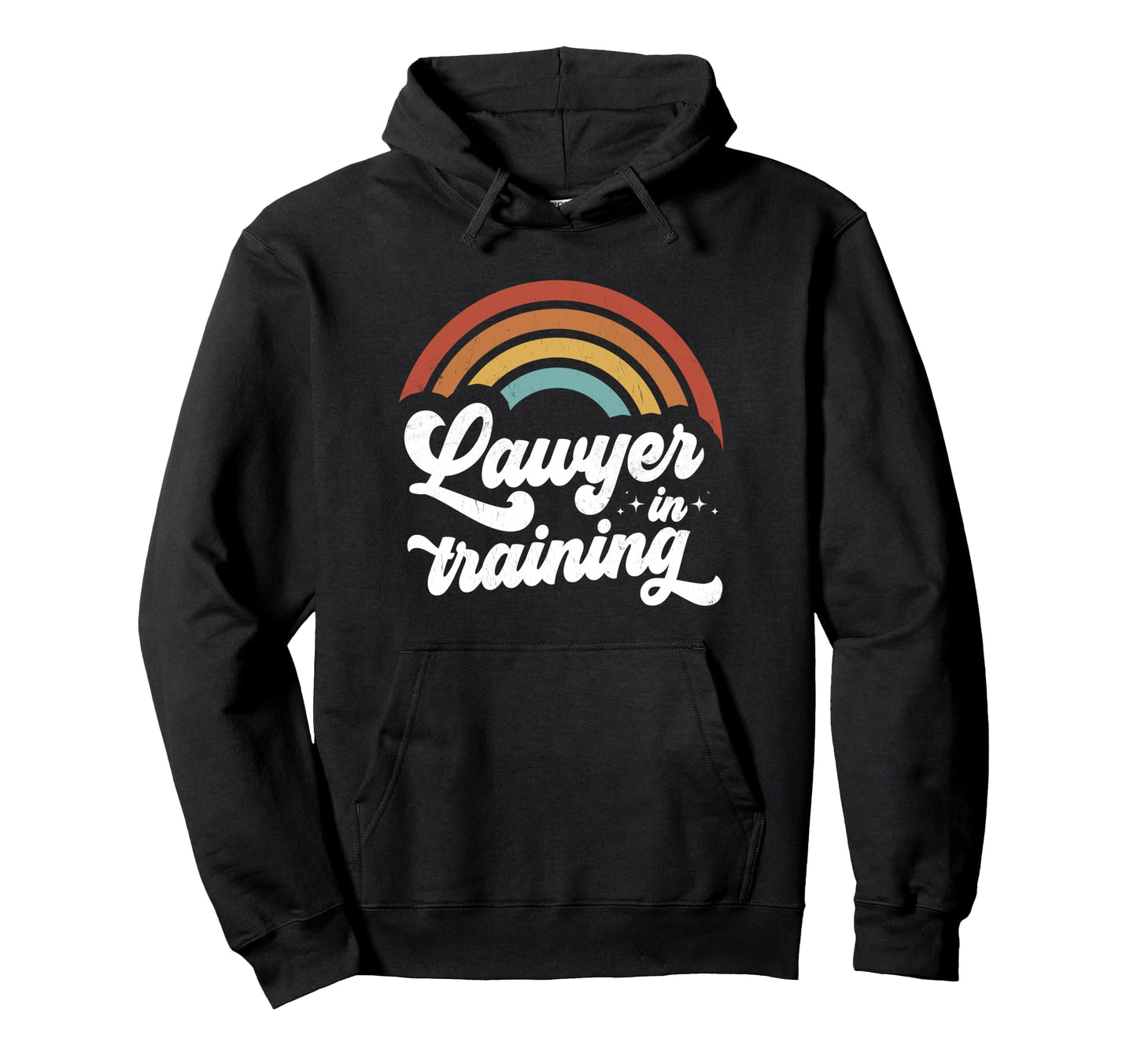 Lawyer Training Groovy Rainbow Law School Hoodie - Graphic Print Unisex - T-Shirt, Sweatshirt, Hoodie