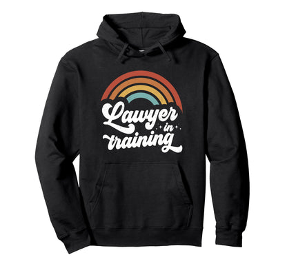 Lawyer Training Groovy Rainbow Law School Hoodie - Graphic Print Unisex - T-Shirt, Sweatshirt, Hoodie