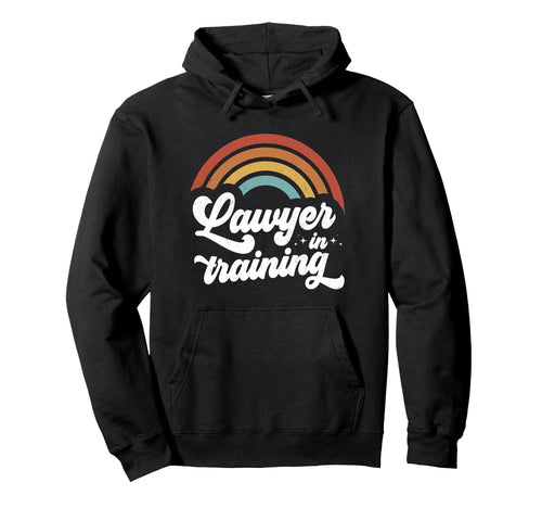 Lawyer Training Groovy Rainbow Law School Hoodie - Graphic Print Unisex - T-Shirt, Sweatshirt, Hoodie