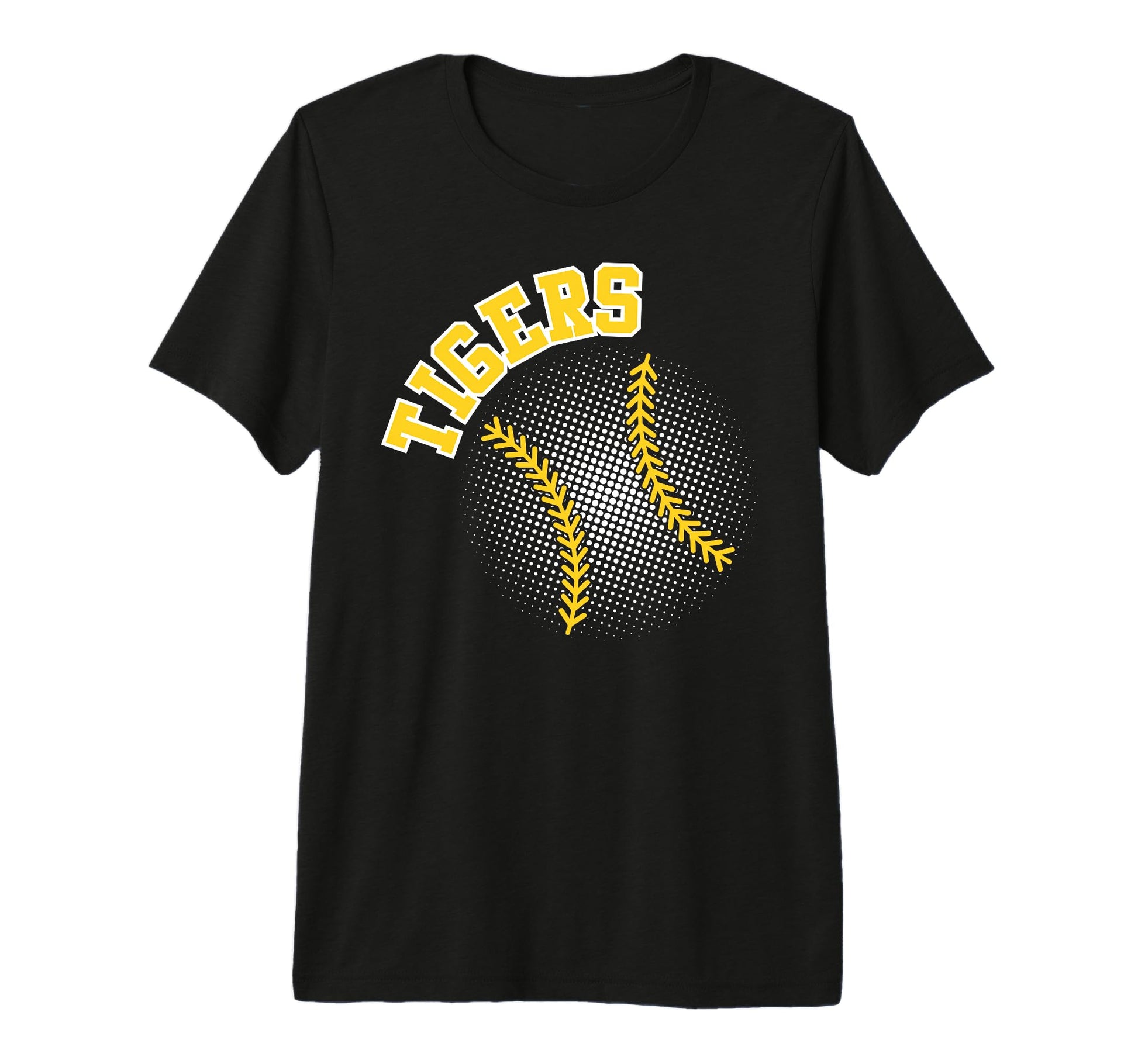 Yellow Tigers Baseball Mom Game Day T-Shirt - Streetwear Style for Adults - T-Shirt, Sweatshirt, Hoodie