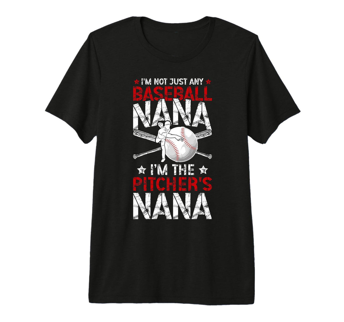 Im Baseball Pitcher Nana Baseball T-Shirt - Custom Art Print Unisex - T-Shirt, Sweatshirt, Hoodie