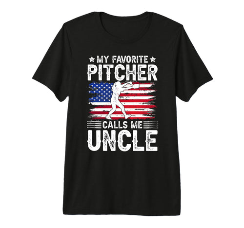 Mens My Favorite Baseball Pitcher Uncle T-Shirt - Unique Graphic Unisex - T-Shirt, Sweatshirt, Hoodie