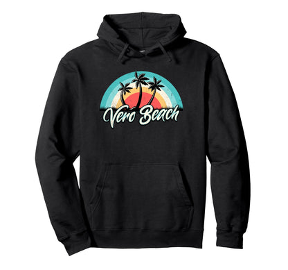 Matching Family Vacation Sunset Vero Hoodie - Aesthetic Graphic Men Women - T-Shirt, Sweatshirt, Hoodie