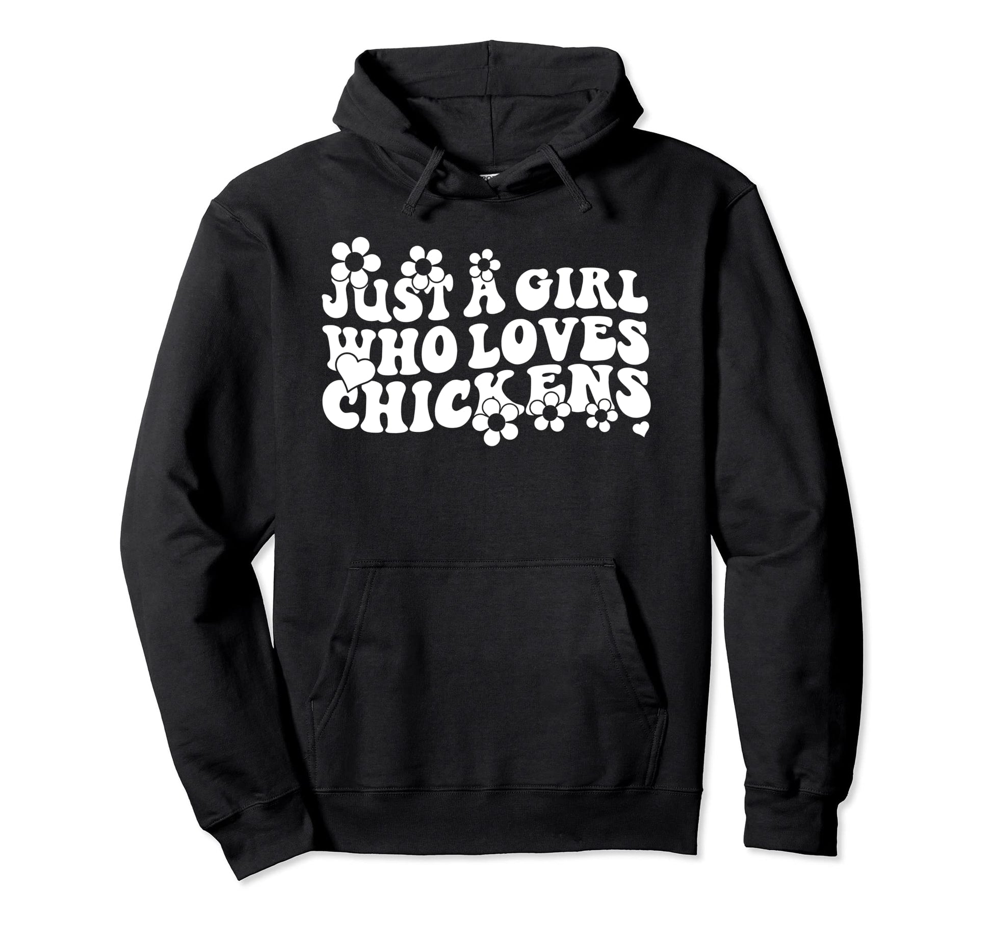 Groovy Boho Hippie Just Who Loves Chickens Hoodie - Graphic Print Unisex - T-Shirt, Sweatshirt, Hoodie