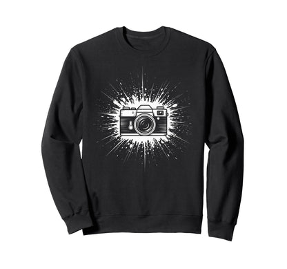 Camera Photo Photography Flash Lens Sweatshirt - Custom Art Print Unisex - T-Shirt, Sweatshirt, Hoodie