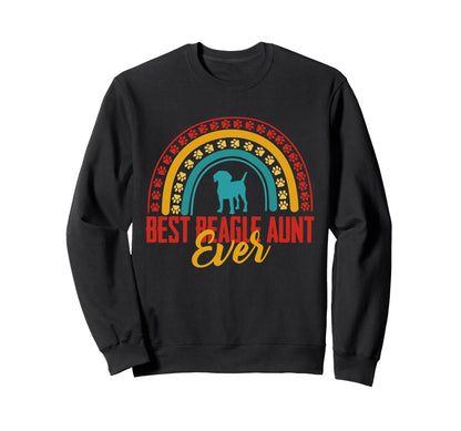 Rainbow Beagle Aunt Beagle Owner Sweatshirt - Custom Art Print Unisex - T-Shirt, Sweatshirt, Hoodie