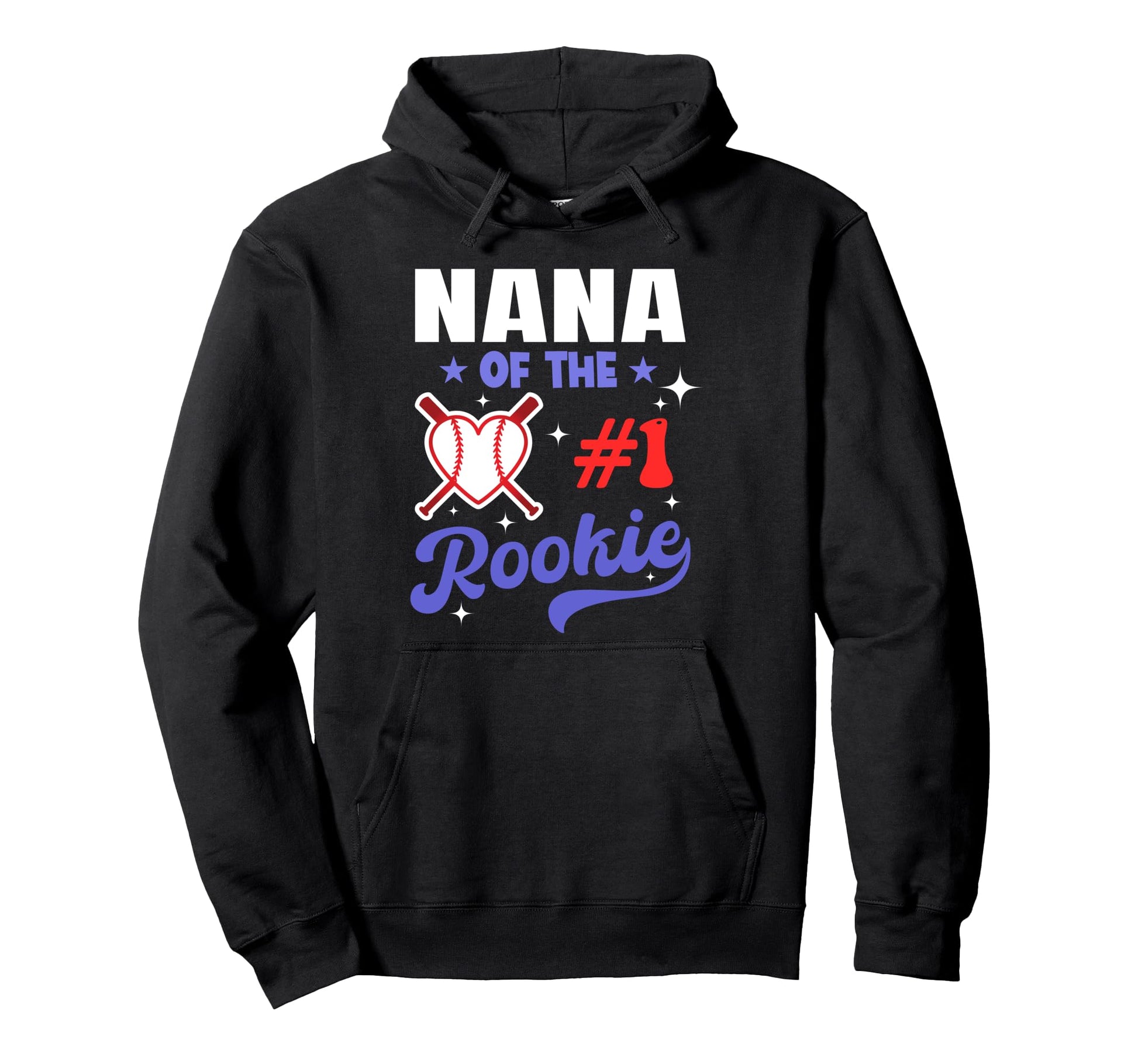 Nana Rookie 1St Baseball Birthday Hoodie - Custom Art Print for Adults - T-Shirt, Sweatshirt, Hoodie