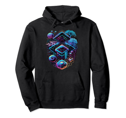 Vaporwave Aesthetic Psychedelic Sci Hoodie - Aesthetic Graphic for Adults - T-Shirt, Sweatshirt, Hoodie