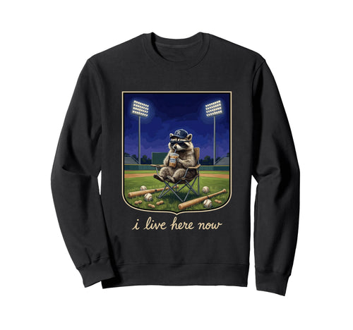 I Live Here Now Baseball Funny Sweatshirt - Aesthetic Graphic for Adults - T-Shirt, Sweatshirt, Hoodie