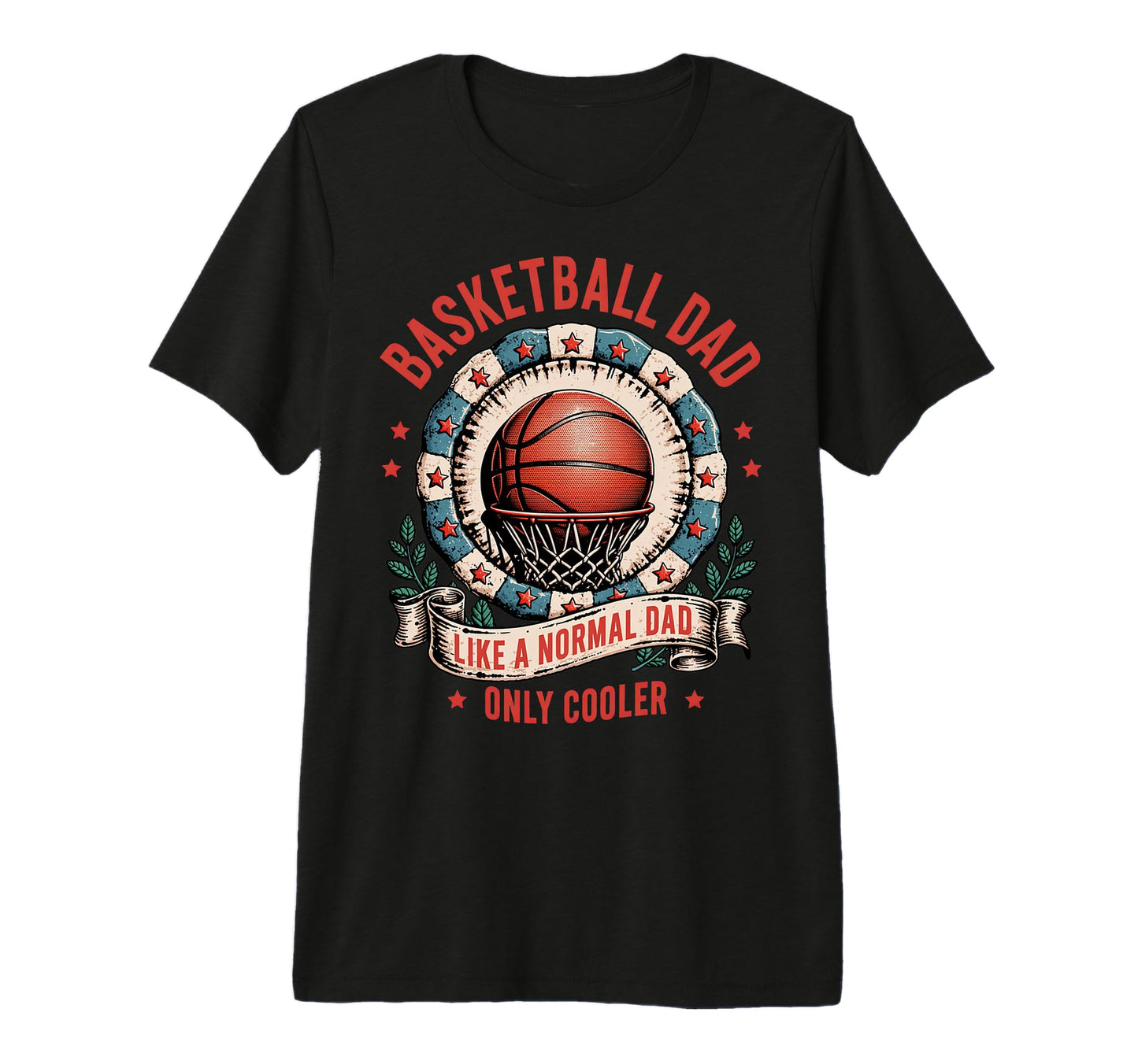 Basketball Dad Fathers Day Tri Blend T-Shirt - Fun Novelty Design Unisex - T-Shirt, Sweatshirt, Hoodie