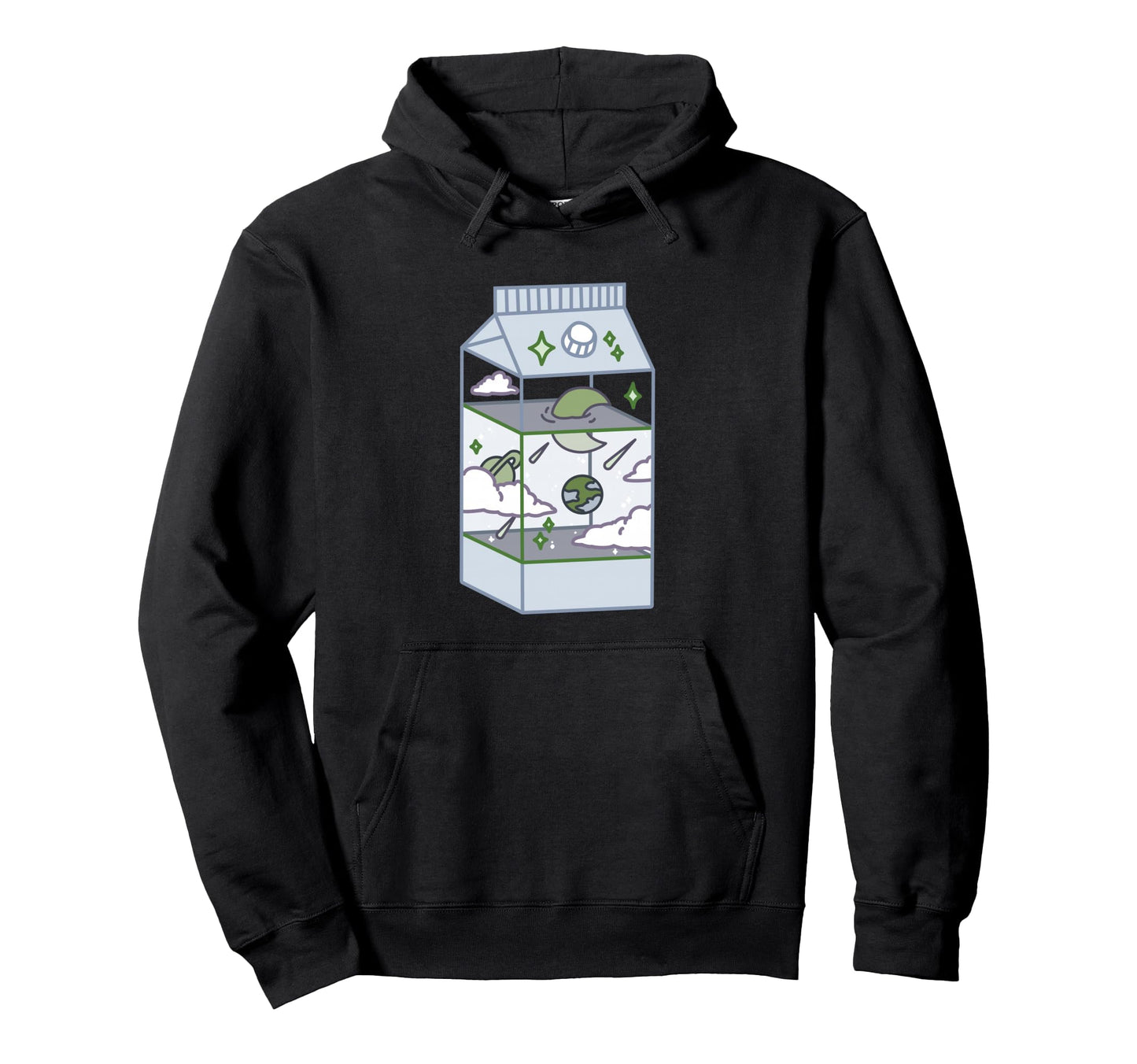 Japanese Aesthetic Milk Box Artwork Hoodie - Aesthetic Graphic Men Women - T-Shirt, Sweatshirt, Hoodie