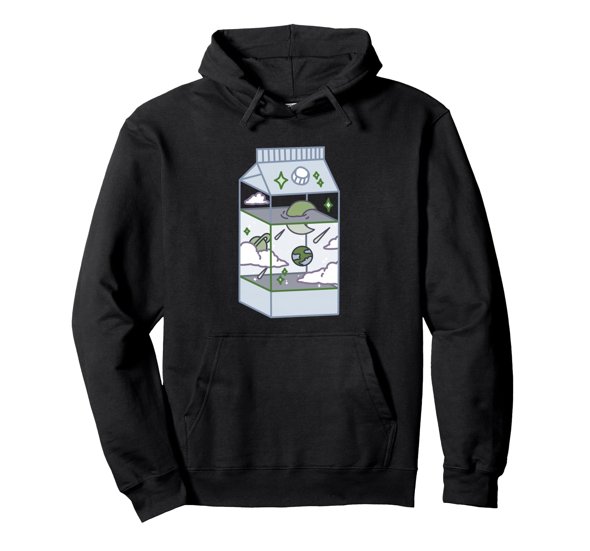 Japanese Aesthetic Milk Box Artwork Hoodie - Aesthetic Graphic Men Women - T-Shirt, Sweatshirt, Hoodie