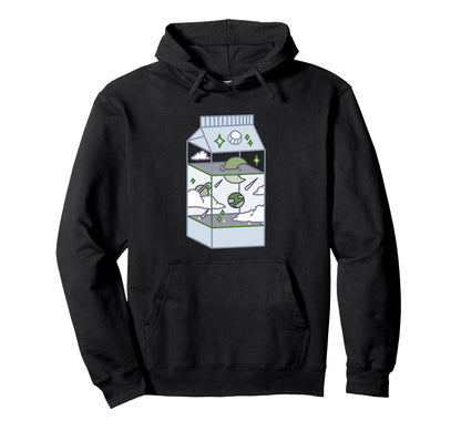 Japanese Aesthetic Milk Box Artwork Hoodie - Aesthetic Graphic Men Women - T-Shirt, Sweatshirt, Hoodie