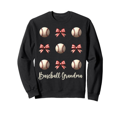 Baseball Grandma Funny Coquette Sweatshirt - Fun Novelty Design for Adults - T-Shirt, Sweatshirt, Hoodie
