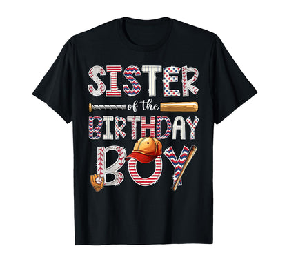 Sister Birthday Baseball Player Birthday T-Shirt - Novelty Apparel Unisex - T-Shirt, Sweatshirt, Hoodie