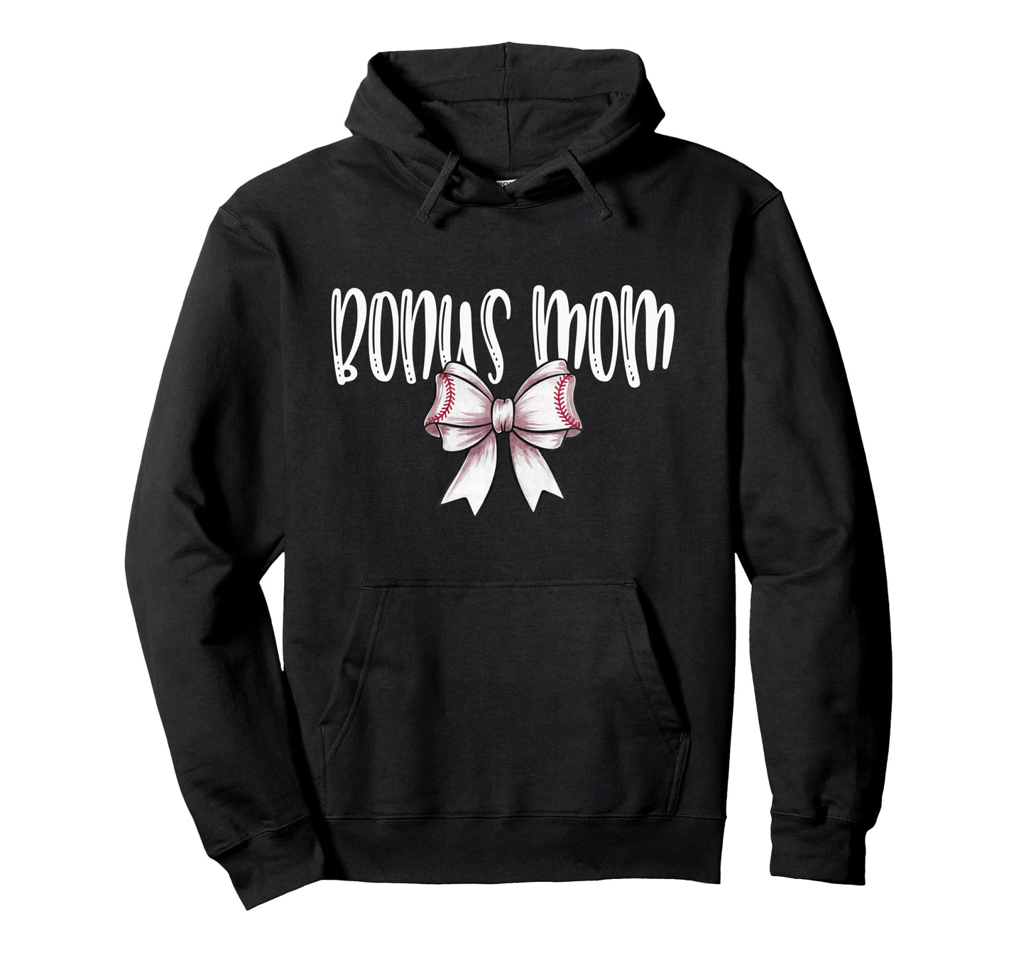 Coquette Baseball Bonus Mom Spirit Hoodie - Minimalist Print for Adults - T-Shirt, Sweatshirt, Hoodie
