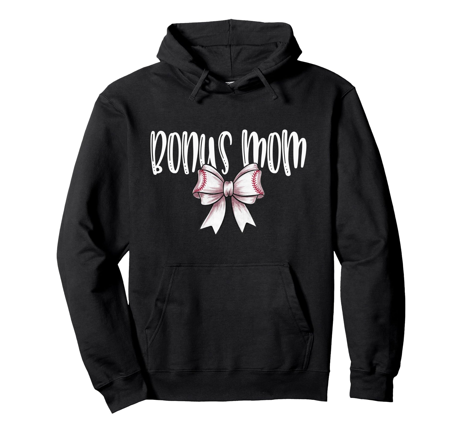 Coquette Baseball Bonus Mom Spirit Hoodie - Minimalist Print for Adults - T-Shirt, Sweatshirt, Hoodie