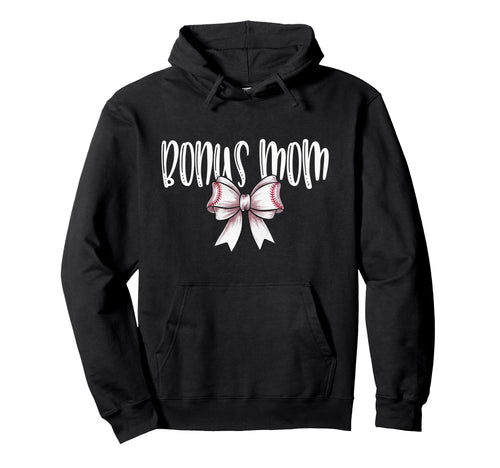 Coquette Baseball Bonus Mom Spirit Hoodie - Minimalist Print for Adults - T-Shirt, Sweatshirt, Hoodie
