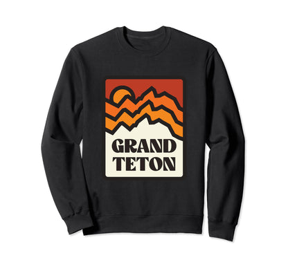 Grand Teton National Park Minimal Sweatshirt - Minimalist Print Men Women - T-Shirt, Sweatshirt, Hoodie
