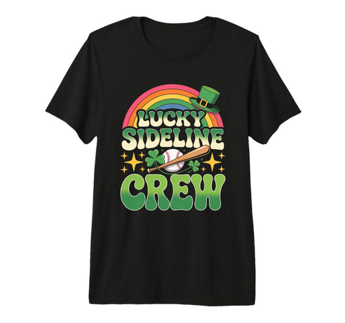 Lucky Sideline Crew St Paddys Softball T-Shirt - Graphic Print for Adults - T-Shirt, Sweatshirt, Hoodie