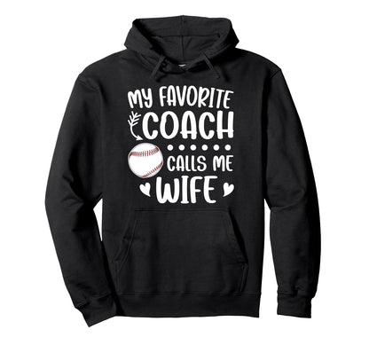 Proud Baseball Coachs Wife Baseball Hoodie - Minimalist Print Men Women - T-Shirt, Sweatshirt, Hoodie