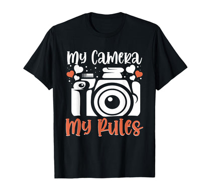 Photo Camera Photographer Flash People T-Shirt - Unique Graphic Unisex - T-Shirt, Sweatshirt, Hoodie