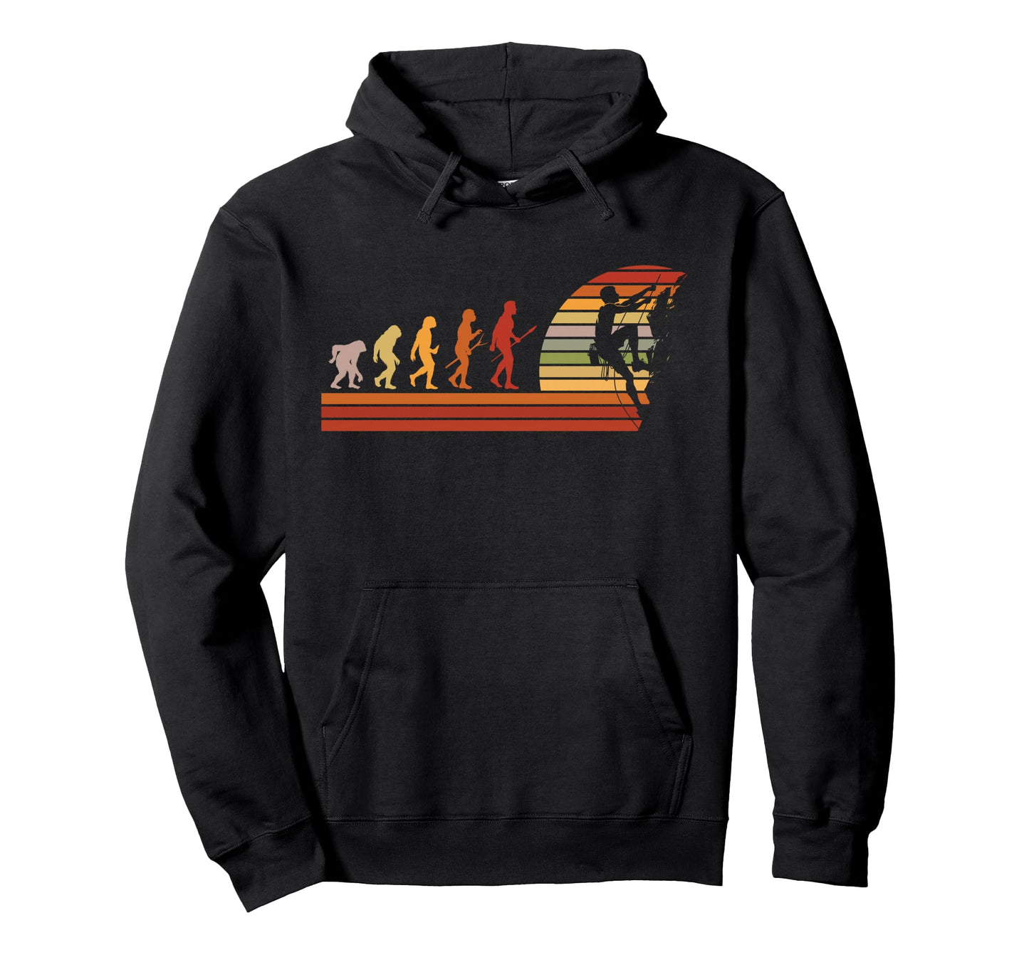Evolution Rock Climbing Silhouette Hoodie - Minimalist Print Unisex - T-Shirt, Sweatshirt, Hoodie