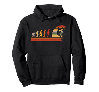 Evolution Rock Climbing Silhouette Hoodie - Minimalist Print Unisex - T-Shirt, Sweatshirt, Hoodie