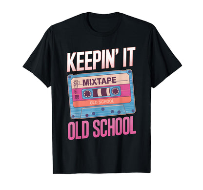 Old School Hip Hop 80S 90S Cassette Tape T-Shirt - Minimalist Print Unisex - T-Shirt, Sweatshirt, Hoodie