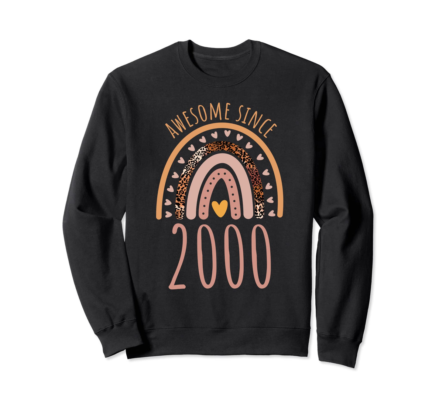 Awesome Since 2000 Leopard Boho Sweatshirt - Custom Art Print for Adults - T-Shirt, Sweatshirt, Hoodie