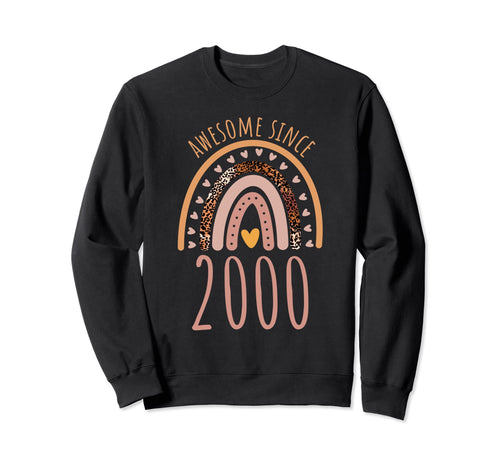 Awesome Since 2000 Leopard Boho Sweatshirt - Custom Art Print for Adults - T-Shirt, Sweatshirt, Hoodie