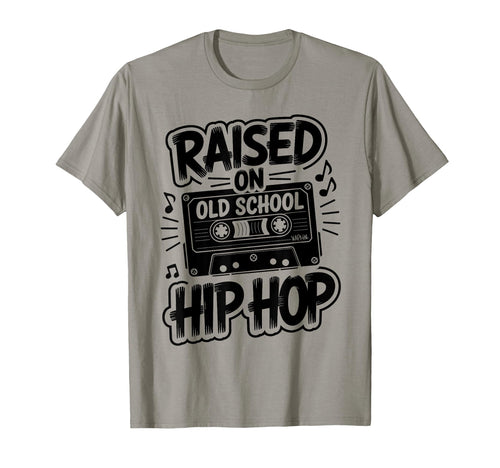 Raised Old School Hip Hop Cassette Rap T-Shirt - Trendy Graphic Men Women - T-Shirt, Sweatshirt, Hoodie