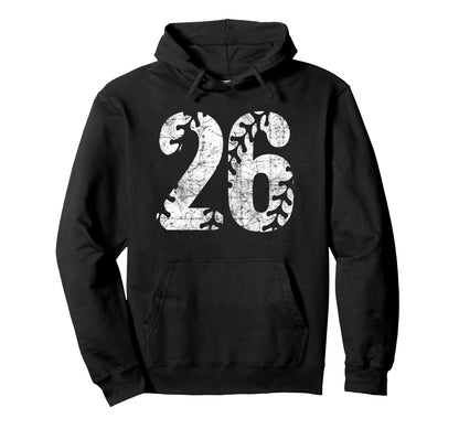 Baseball Softball Mom 26 Number Hoodie - Casual Everyday Wear for Adults - T-Shirt, Sweatshirt, Hoodie