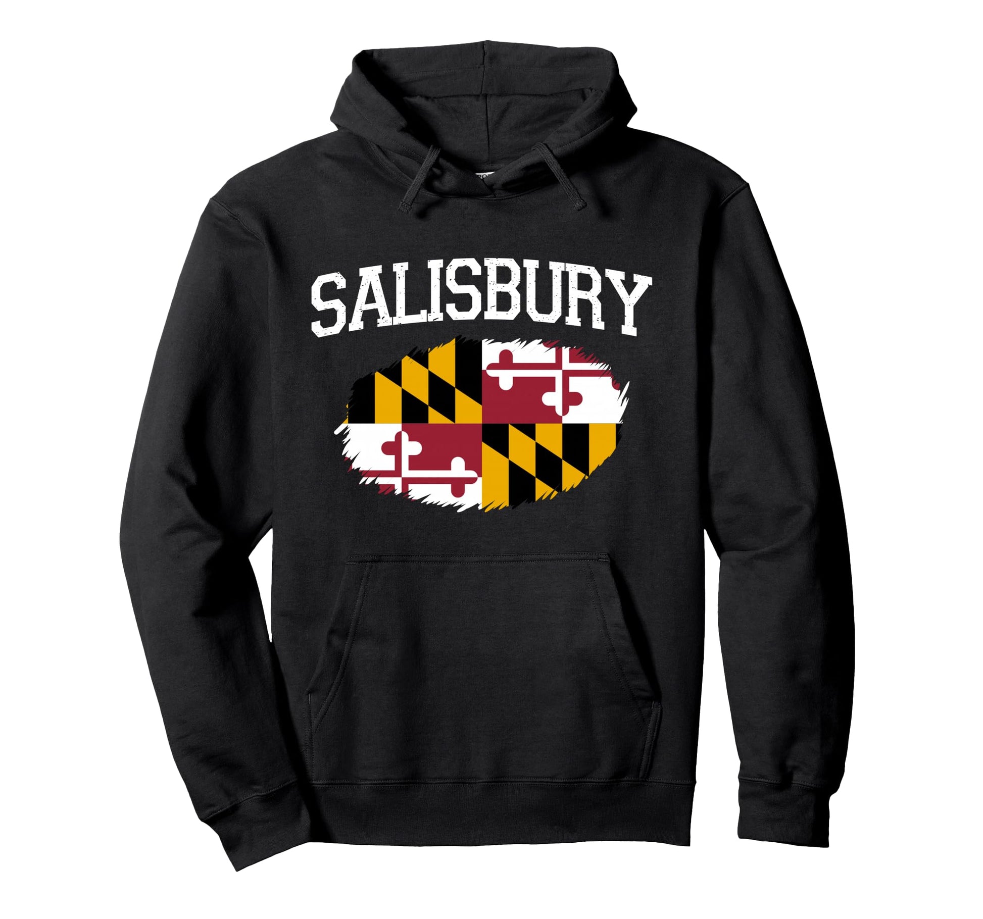 Salisbury Md Maryland Flag Usa Sports Hoodie - Graphic Print Men Women - T-Shirt, Sweatshirt, Hoodie