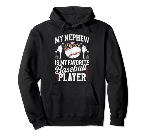 My Favorite Baseball Player Aunt Hoodie - Custom Art Print for Adults - T-Shirt, Sweatshirt, Hoodie