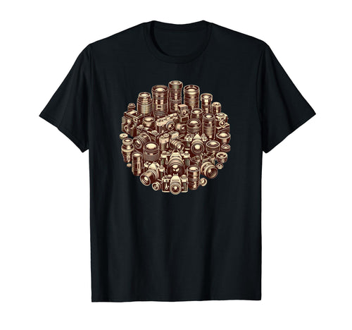 Camera Photography Equipment T-Shirt - Minimalist Print Unisex - T-Shirt, Sweatshirt, Hoodie