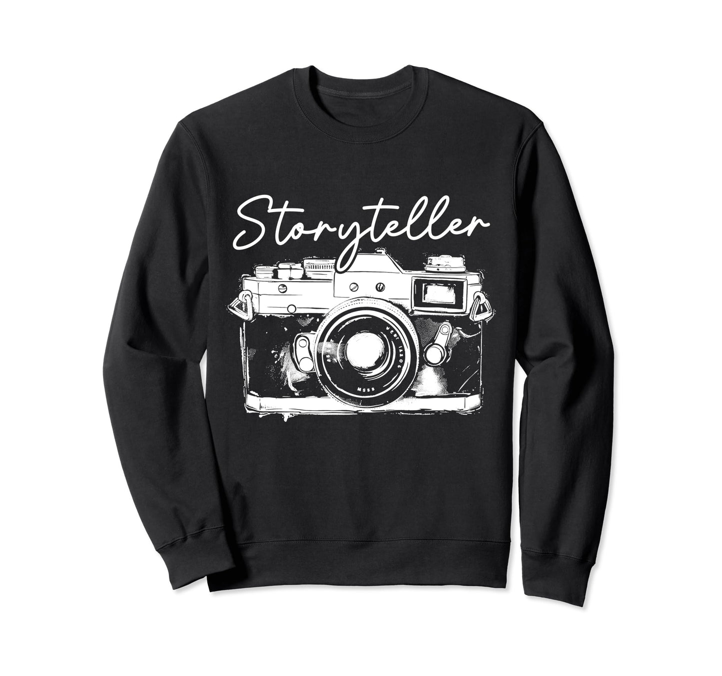 Photographer Storyteller Camera Sweatshirt - Minimalist Print for Adults - T-Shirt, Sweatshirt, Hoodie