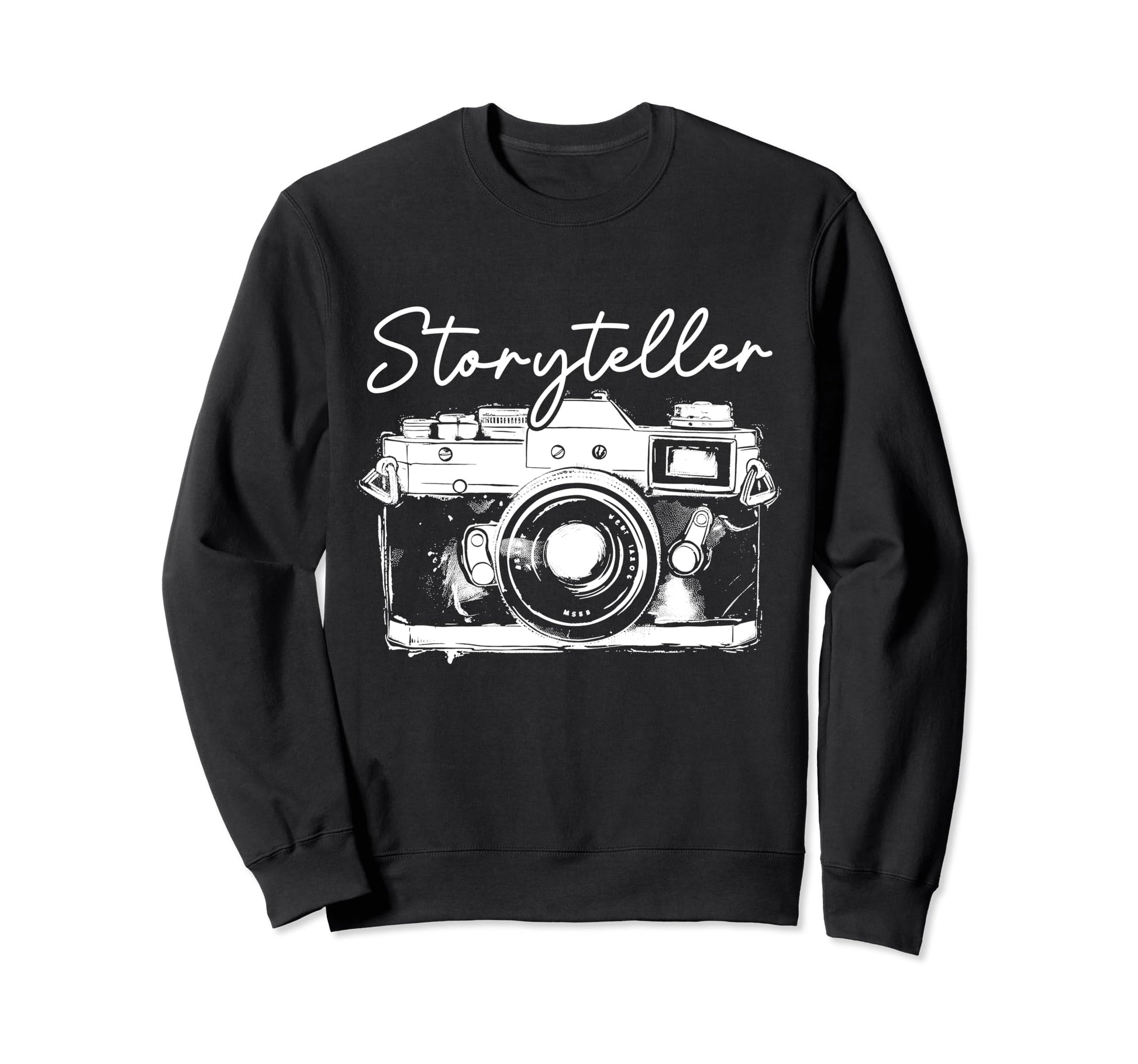 Photographer Storyteller Camera Sweatshirt - Minimalist Print for Adults - T-Shirt, Sweatshirt, Hoodie