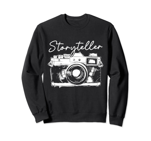 Photographer Storyteller Camera Sweatshirt - Minimalist Print for Adults - T-Shirt, Sweatshirt, Hoodie