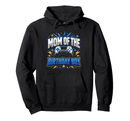 Mom Birthday Gamer Party Birthday Mom Hoodie - Trendy Graphic Men Women - T-Shirt, Sweatshirt, Hoodie