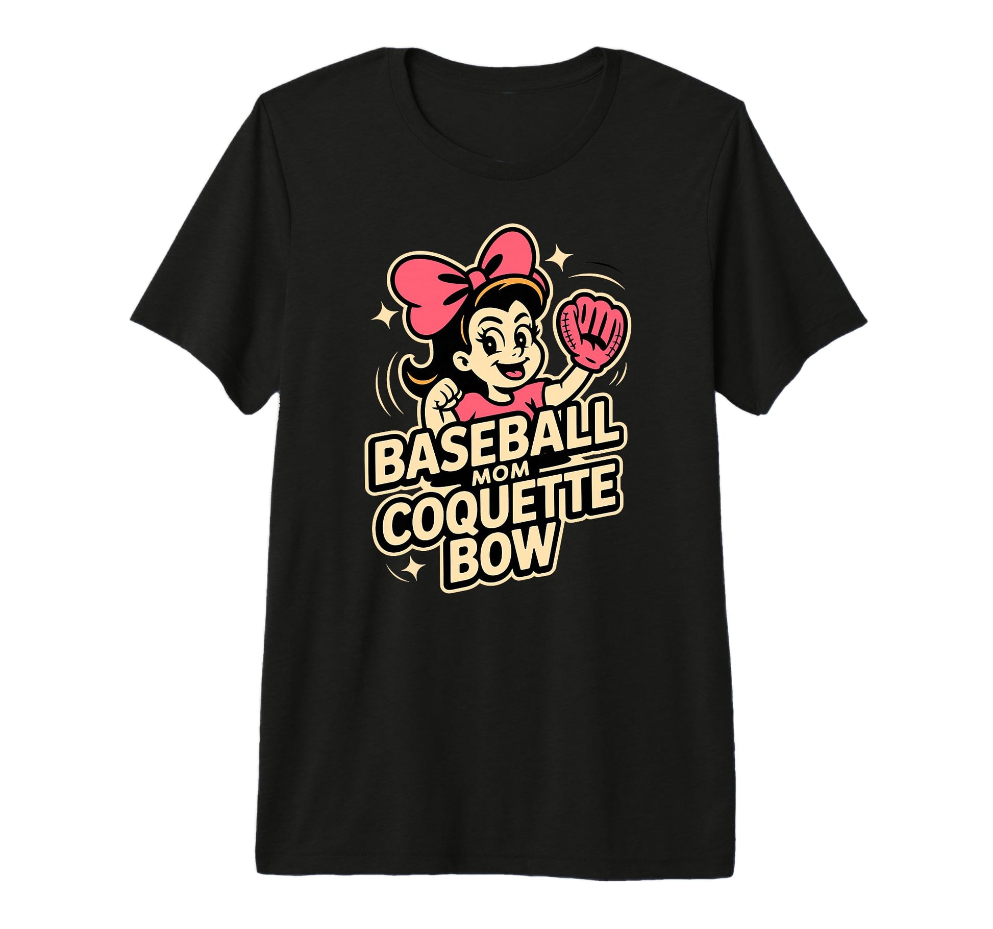 Baseball Mom Coquette Bow Day Game Tri T-Shirt - Unique Graphic Men Women - T-Shirt, Sweatshirt, Hoodie
