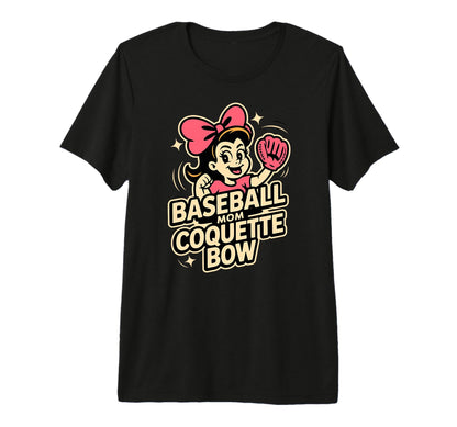 Baseball Mom Coquette Bow Day Game Tri T-Shirt - Unique Graphic Men Women - T-Shirt, Sweatshirt, Hoodie