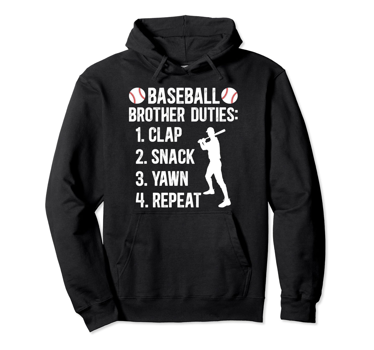 Baseball Brother Duties Brother Baseball Hoodie - Minimalist Print Unisex - T-Shirt, Sweatshirt, Hoodie