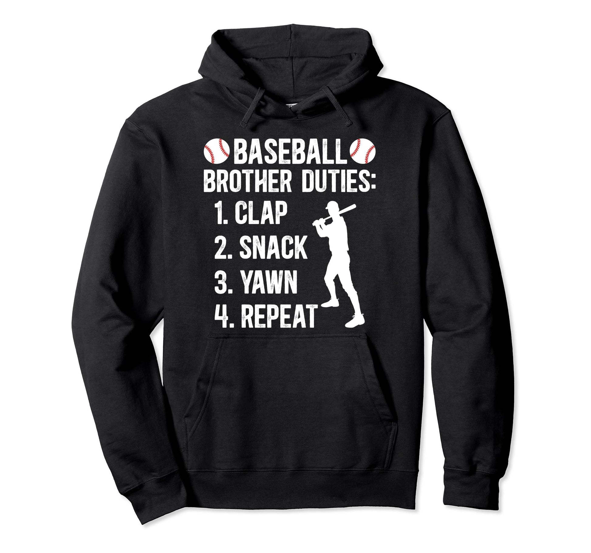Baseball Brother Duties Brother Baseball Hoodie - Minimalist Print Unisex - T-Shirt, Sweatshirt, Hoodie