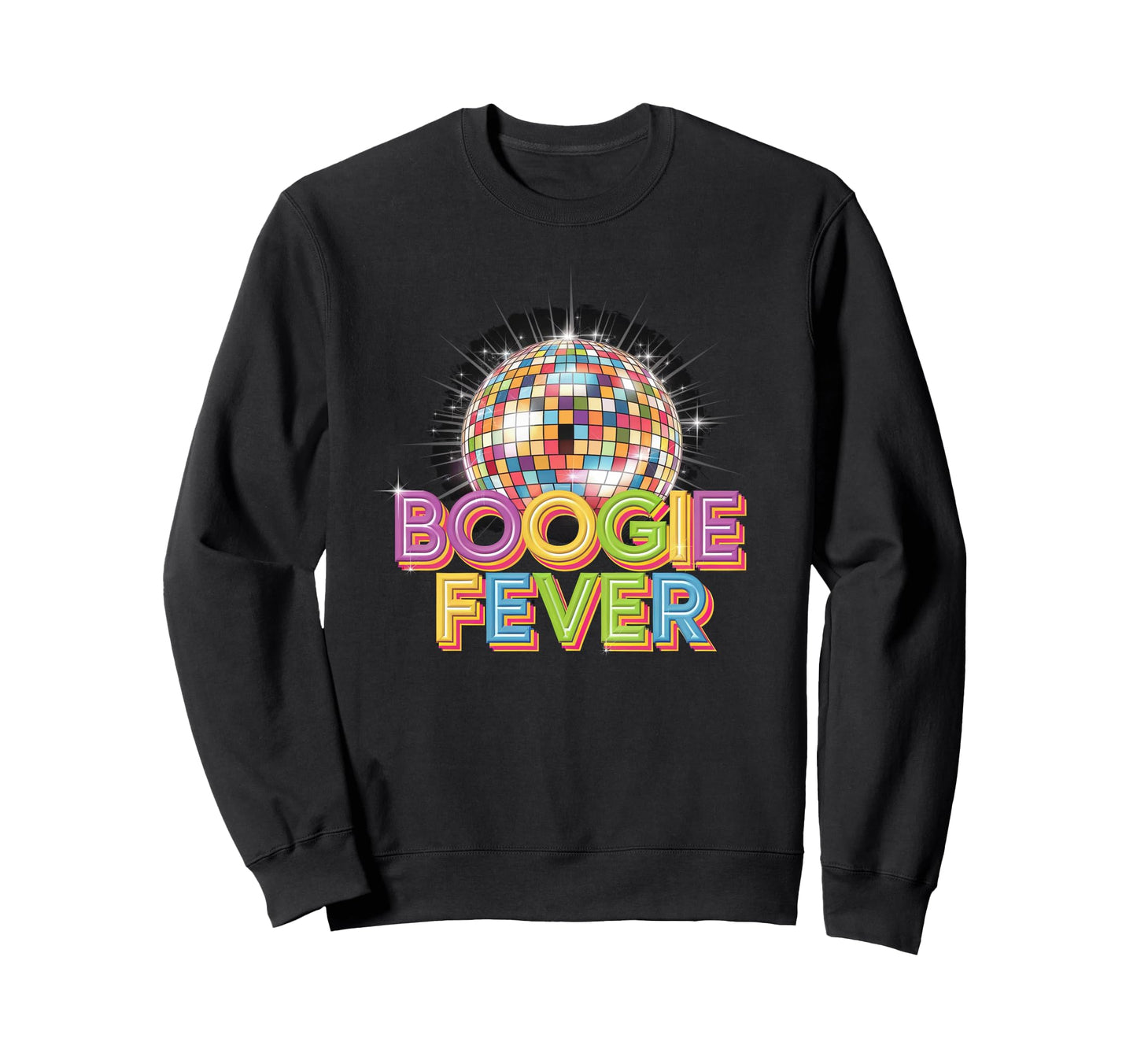 Disco Ball Boogie Fever Discoball Sweatshirt - Unique Graphic Men Women - T-Shirt, Sweatshirt, Hoodie